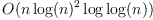 O(n\log(n)^2\log\log(n))