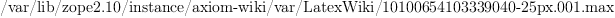 
\label{eq1}
\mbox{{}/var/lib/zope2.10/instance/axiom-wiki/var/LatexWiki/10100654103339040-25px.001.max{}}
