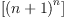 
\label{eq2}\left[{{\left(n + 1 \right)}^{n}}\right]