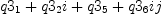 
\label{eq24}{q 3_{1}}+{{q 3_{2}}i}+{{{q 3_{5}}+{{q 3_{6}}i}}j}