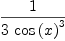 
\label{eq23}\frac{1}{3 \ {{\cos \left({x}\right)}^{3}}}