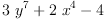 
\label{eq2}{3 \ {{y}^{7}}}+{2 \ {{x}^{4}}}- 4