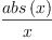 
\label{eq1}\frac{abs \left({x}\right)}{x}